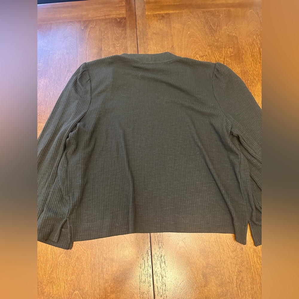 LOFT Green Ribbed Cardigan - Picture 7 of 9